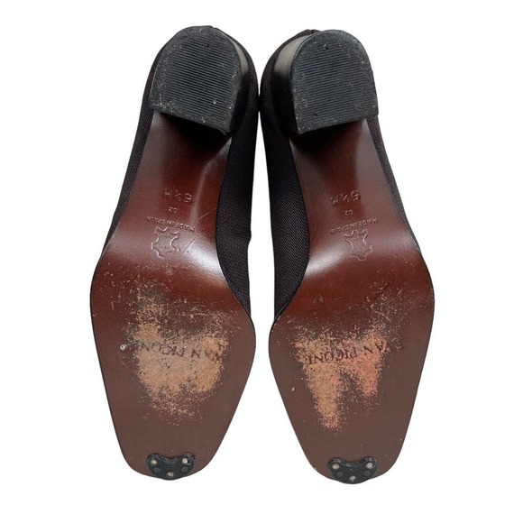 Evan Picone Heel Pump Textile Stacked Block Heel Deep Purple Women Size 5.5M - Picture 9 of 9